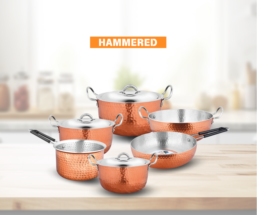 9 Pcs Hammered Set