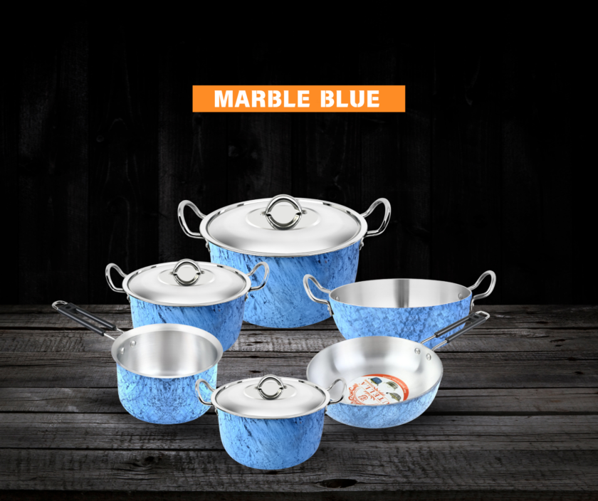 9 Pcs Marbel Blue Set